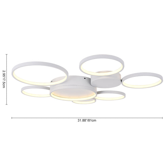 Modern Circle Dimmable Led Flush Mount