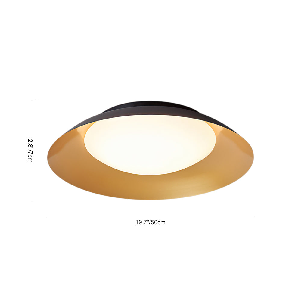 Simple Bowl Led Flush Mount Ceiling Light With Acrylic Diffuser