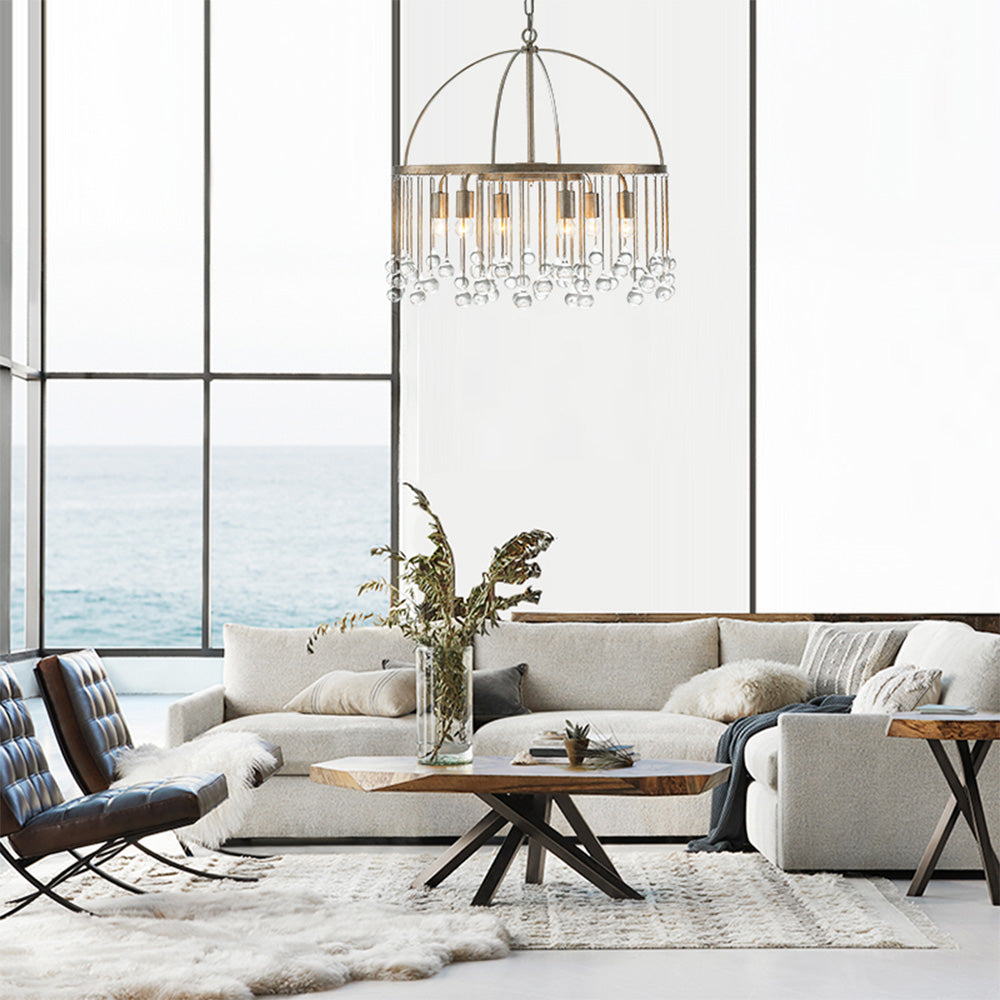 Vintage Luxe Glass Crystal Chandelier