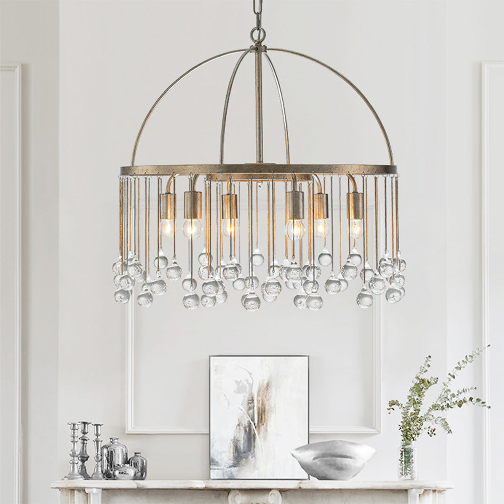 Vintage Luxe Glass Crystal Chandelier