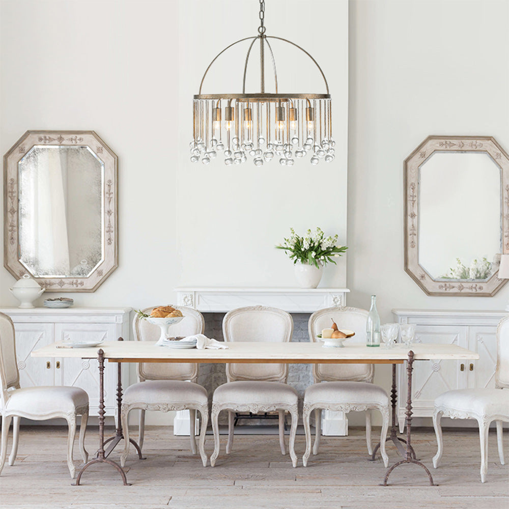 Vintage Luxe Glass Crystal Chandelier