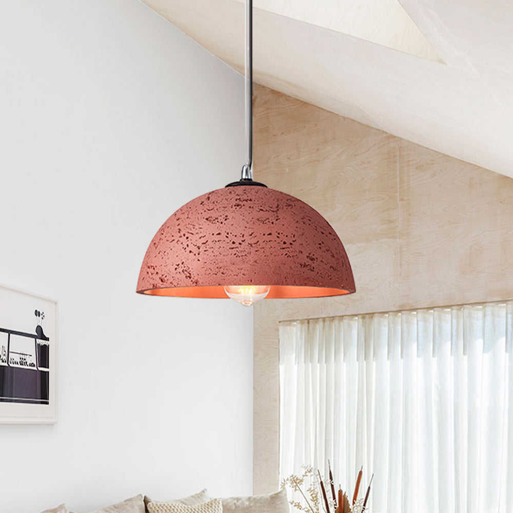 Wabi Sabi 1-Light Resin Dome Pendant For Kitchen Island