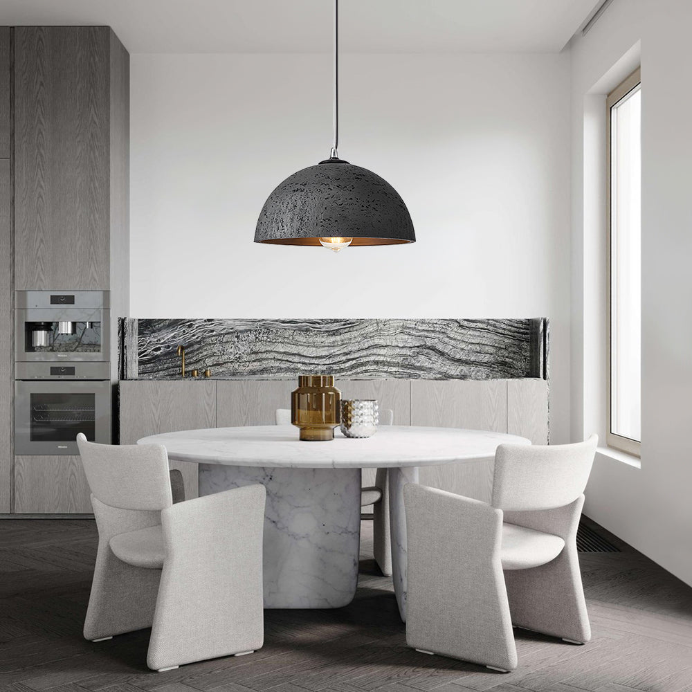 Wabi Sabi 1-Light Resin Dome Pendant For Kitchen Island