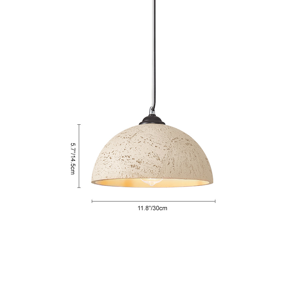 Wabi Sabi 1-Light Resin Dome Pendant For Kitchen Island