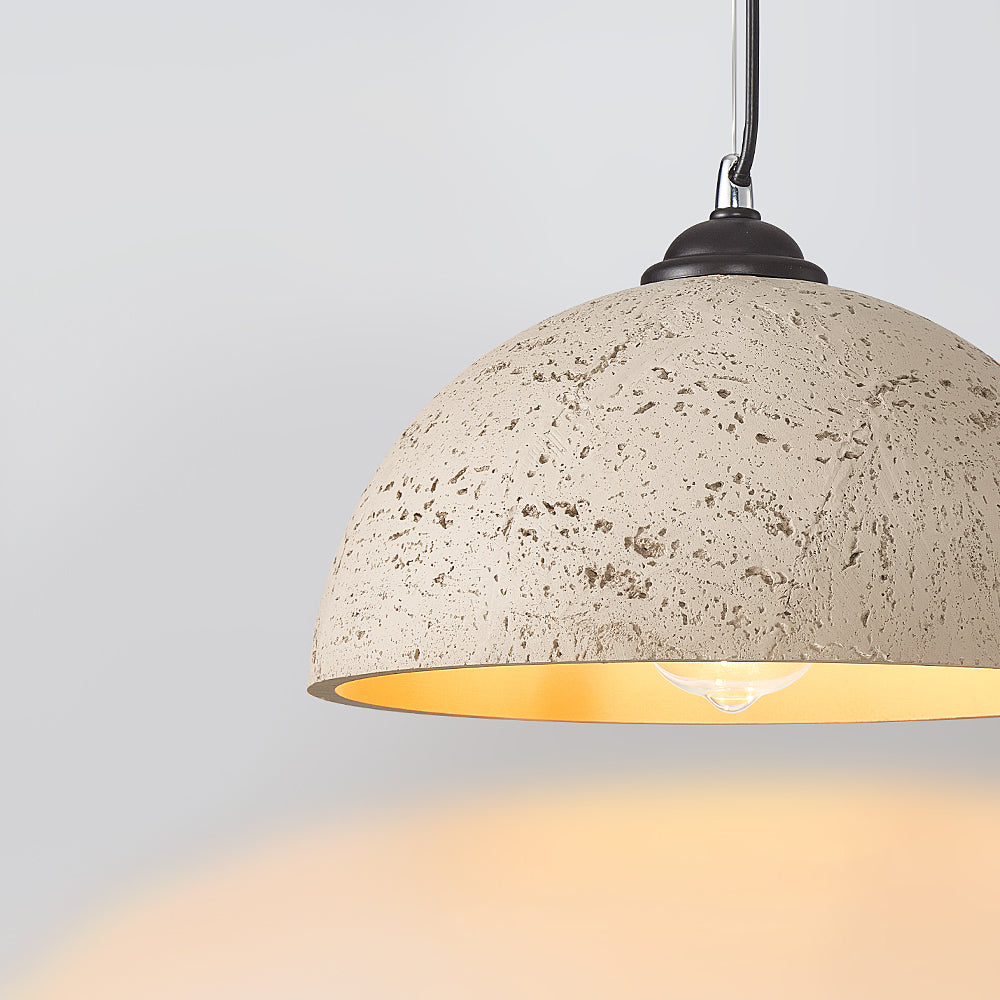 Wabi Sabi 1-Light Resin Dome Pendant For Kitchen Island