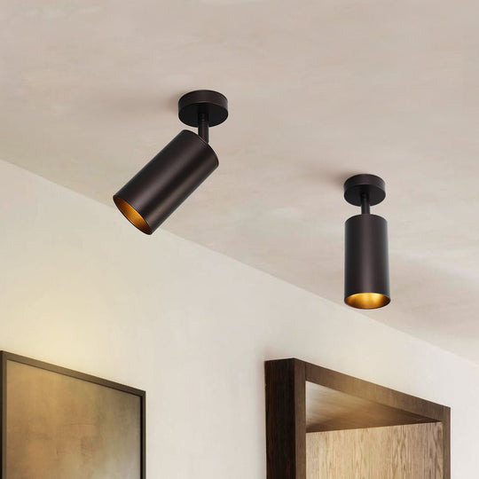 Pendantlightie - 1 - Light 350 Degrees Rotable Track Adjustable Spot Light - Semi Flush Mount - Oil Rubbed Bronze -