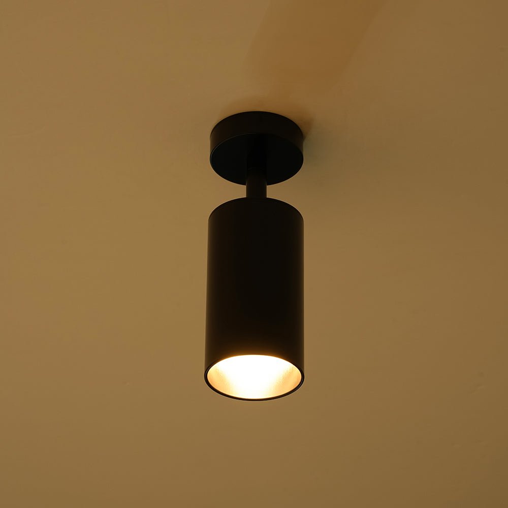 Pendantlightie - 1 - Light 350 Degrees Rotable Track Adjustable Spot Light - Semi Flush Mount - White -