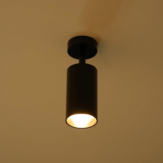 Pendantlightie - 1 - Light 350 Degrees Rotable Track Adjustable Spot Light - Semi Flush Mount - White -