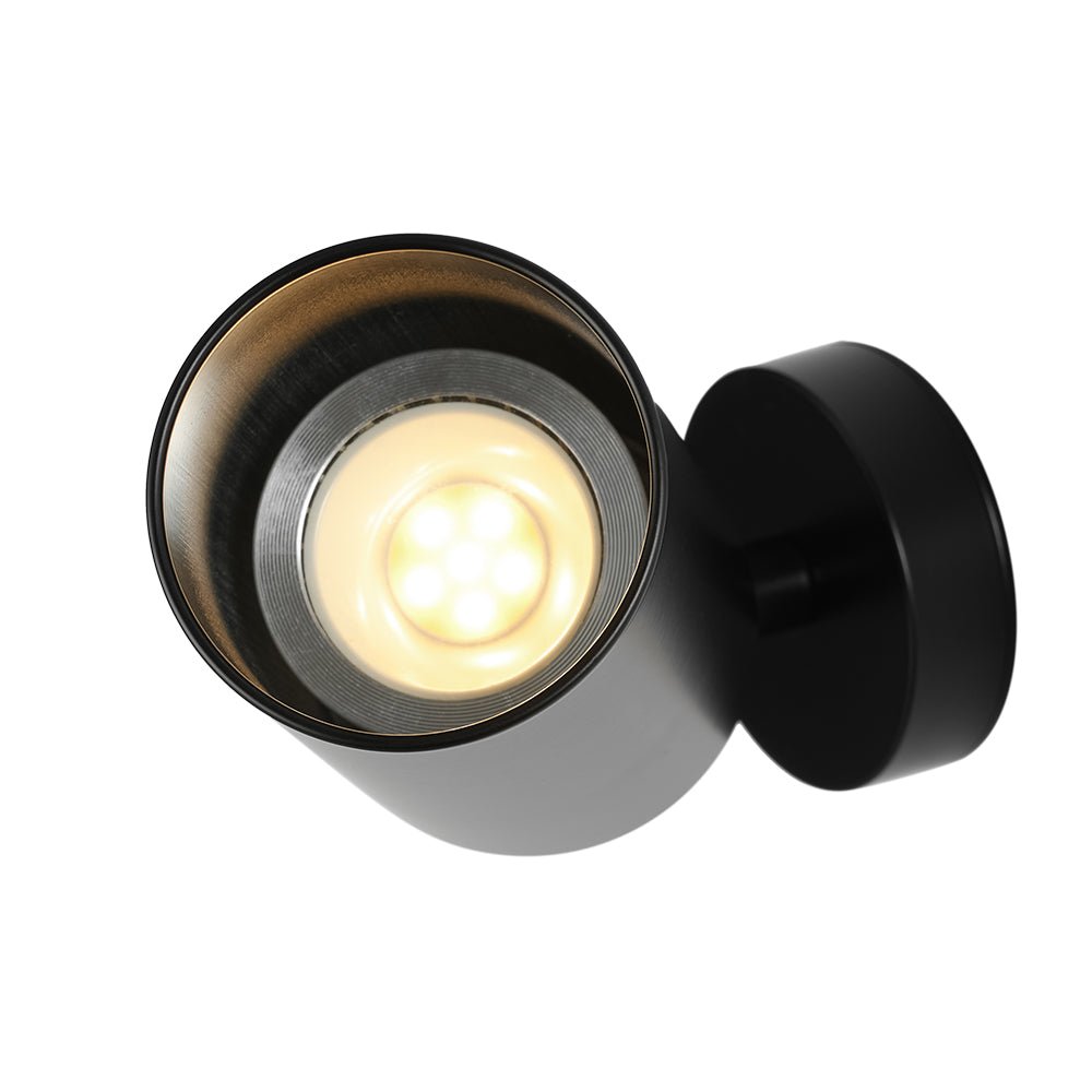 Pendantlightie - 1 - Light 350 Degrees Rotable Track Adjustable Spot Light - Semi Flush Mount - White -