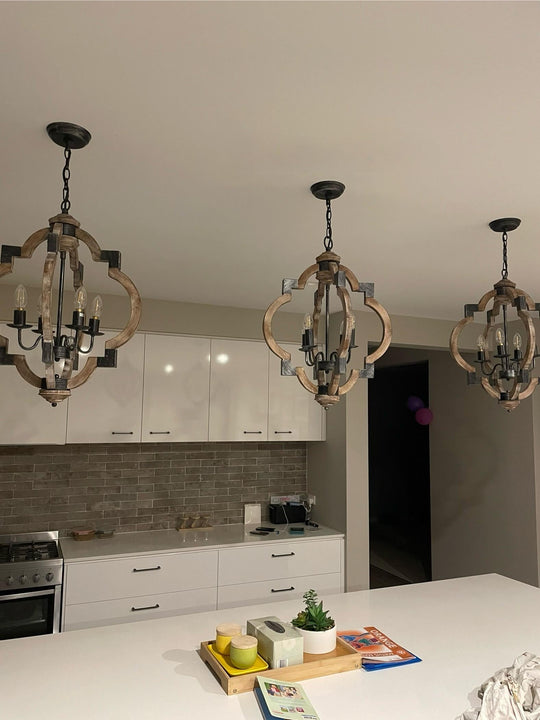 Pendantlightie - 4 - Light Round Lantern Globe Pendant Light - Pendants -