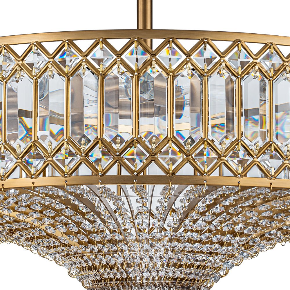 Pendantlightie - 6 - Light Glam Drum Semi Flush Mount With Crystal For Aisle Porch - Semi Flush Mount - Black -