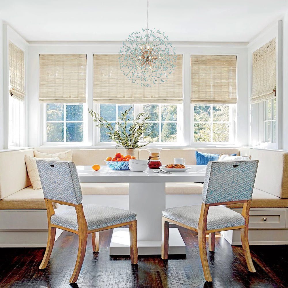 Pendantlightie - 9 - Light Blue Dandelion Firework Chandelier - Chandeliers - Chrome -