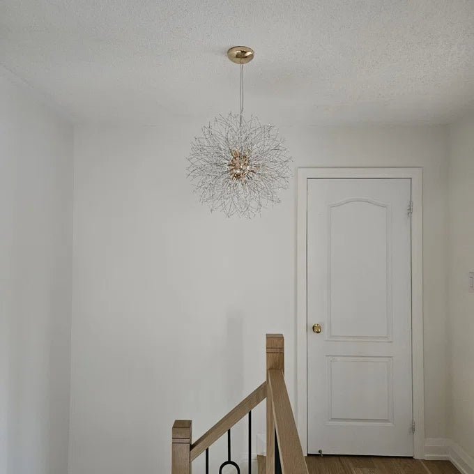 Pendantlightie - 9 - Light Firework Crystal Modern Unique Sputnik Light - Chandeliers - Gold -
