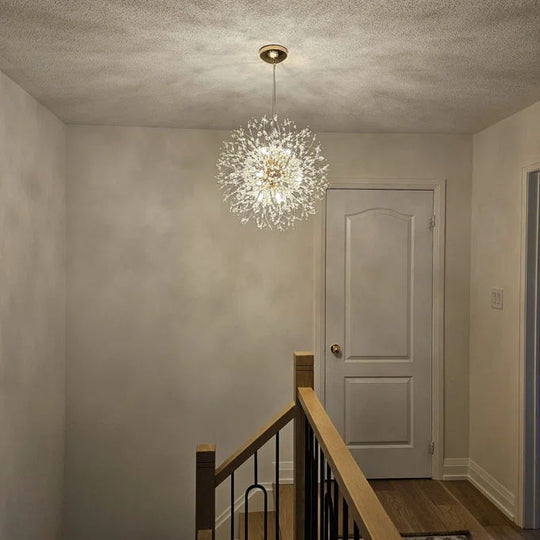 Pendantlightie - 9 - Light Firework Crystal Modern Unique Sputnik Light - Chandeliers - Gold -