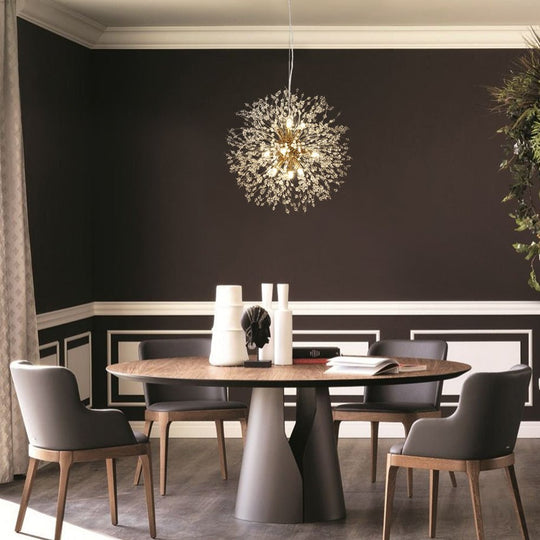 Pendantlightie - 9 - Light Firework Crystal Modern Unique Sputnik Light - Chandeliers - Gold -