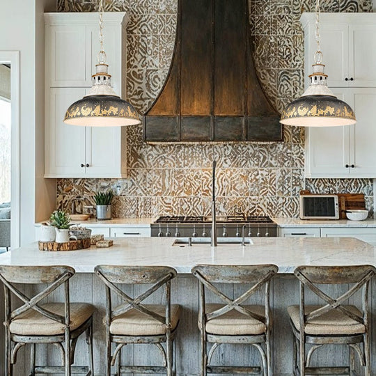 Pendantlightie - Arts And Crafts Wide Edge 1 - Light Handmade Paint Single Dome Pendant - Pendants - Black -