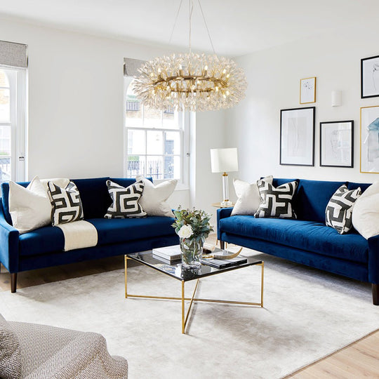 Pendantlightie - Blossom 20 - Light Large Floral Crystal Round Dandelion Chandelier - Chandeliers - Chrome -