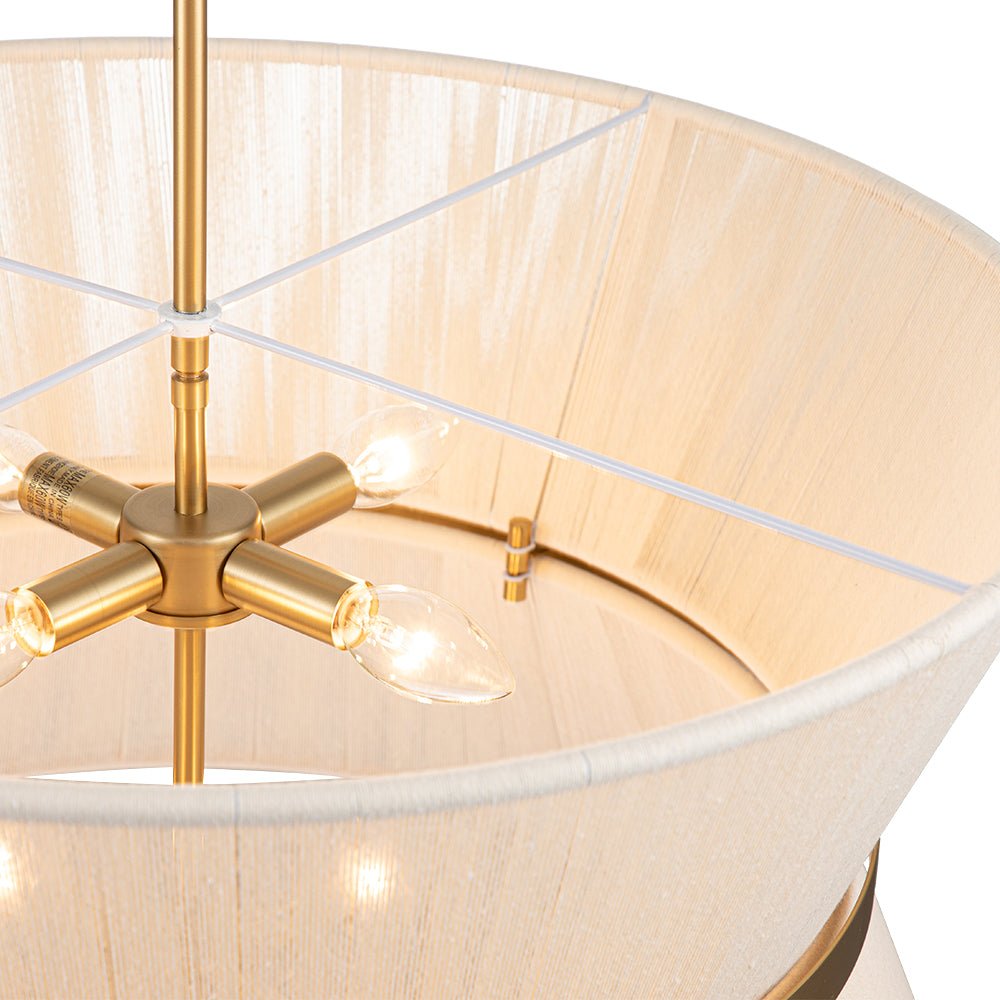 Pendantlightie-Boho Ivory Rope Drum Pendant Light-Pendants-2Lt-
