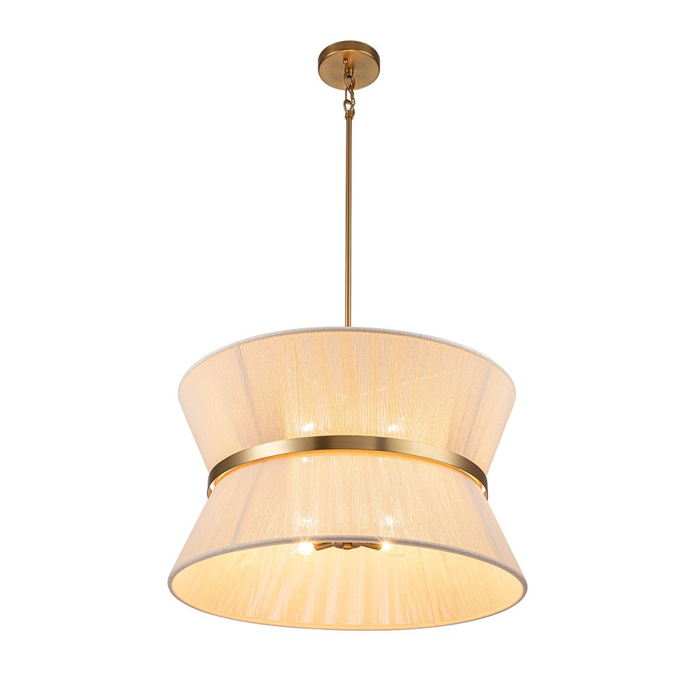 Pendantlightie-Boho Ivory Rope Drum Pendant Light-Pendants-2Lt-