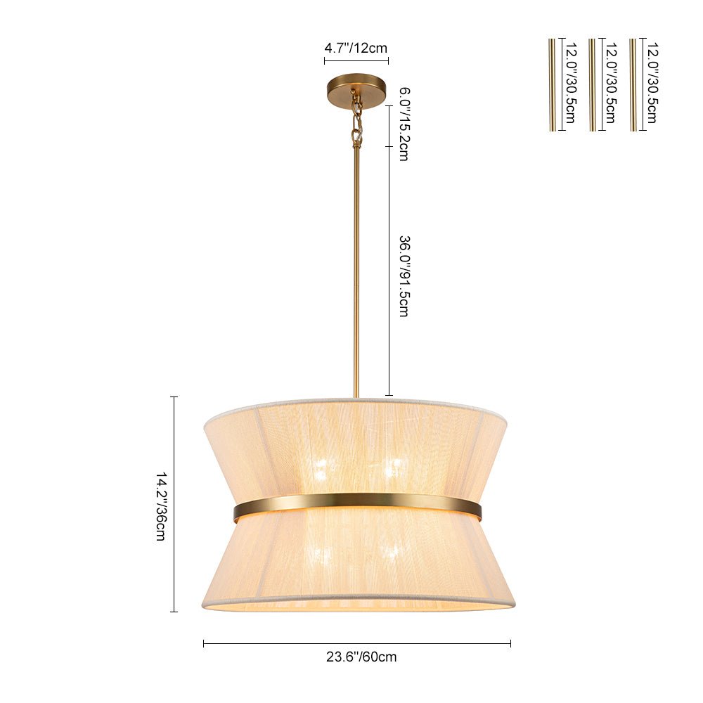 Pendantlightie-Boho Ivory Rope Drum Pendant Light-Pendants-2Lt-