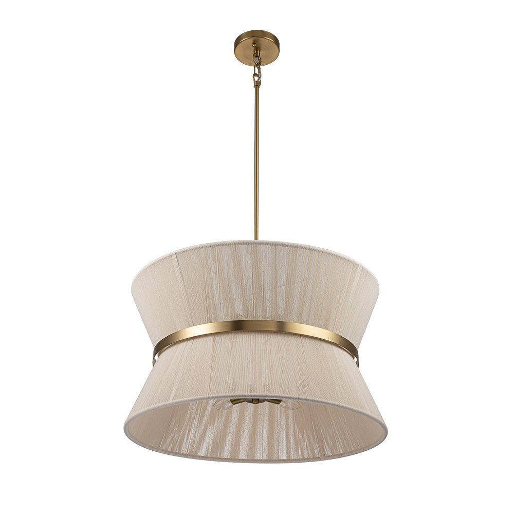 Pendantlightie-Boho Ivory Rope Drum Pendant Light-Pendants-2Lt-