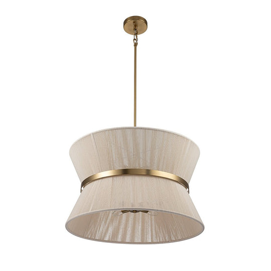 Pendantlightie-Boho Ivory Rope Drum Pendant Light-Pendants-2Lt-