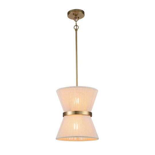Pendantlightie-Boho Ivory Rope Drum Pendant Light-Pendants-2Lt-