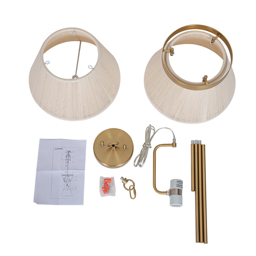 Pendantlightie-Boho Ivory Rope Drum Pendant Light-Pendants-2Lt-