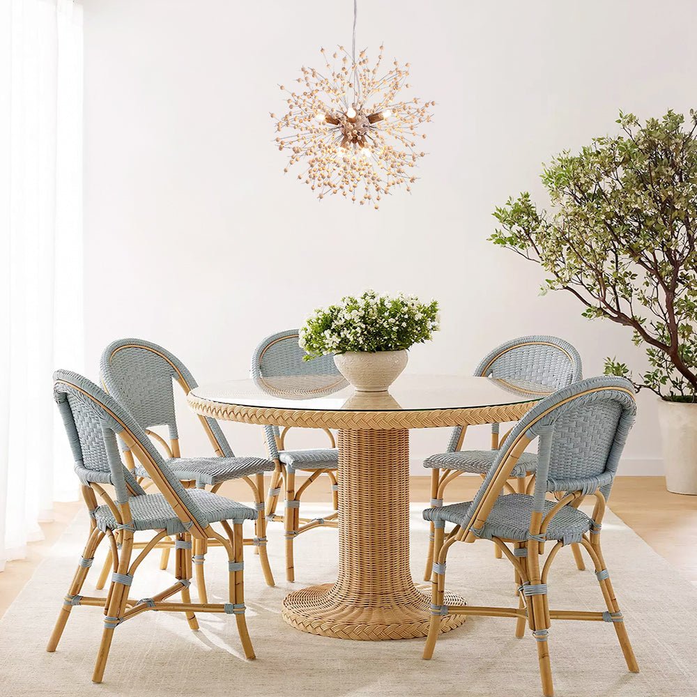 Pendantlightie - Boho Wooden Beaded Dandelion Firework Chandelier - Chandeliers - 8Lt -