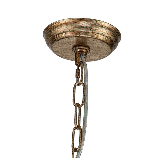 Pendantlightie - Classical French 6 - Light Retro Candle Style Crystal Chandelier - Chandeliers - Antique Bronze -