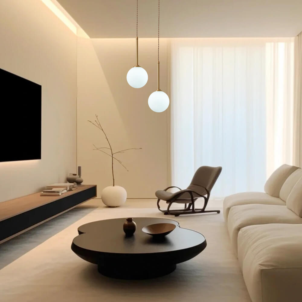 Pendantlightie - Contemporary 1 - Light Glass Globe Pendant Light - Pendants -