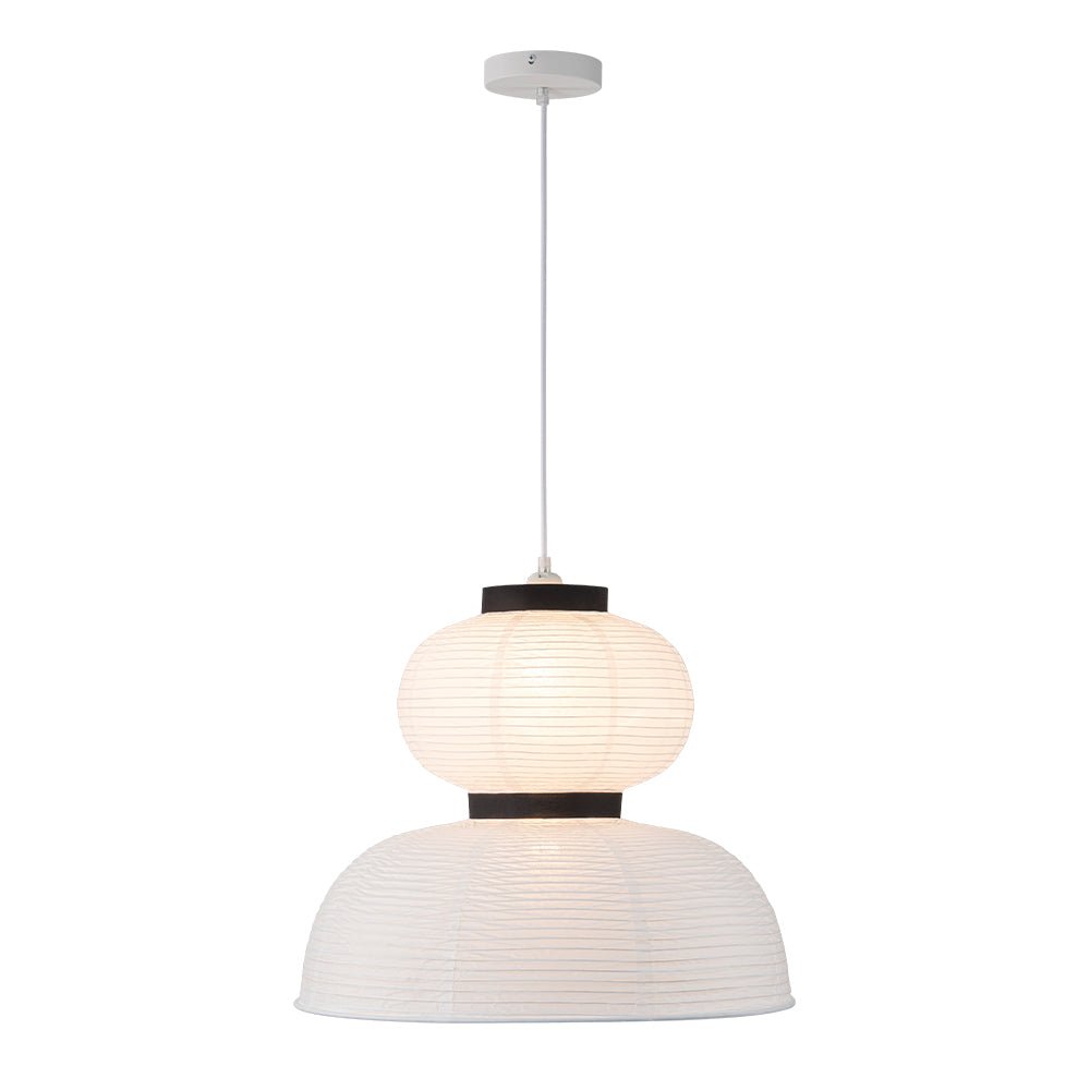 Pendantlightie - Contemporary 1 - Light Pleated Lantern Style Paper Pendant Light - Pendants - B -