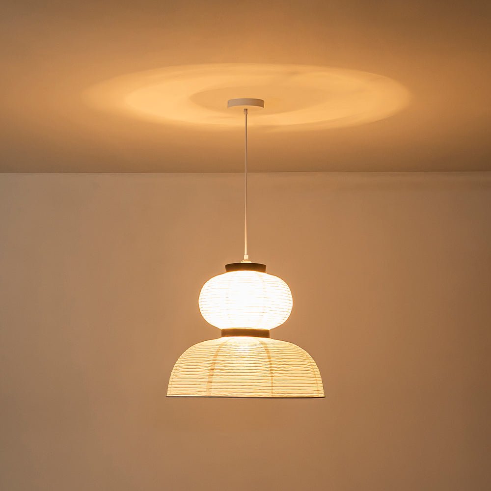 Pendantlightie - Contemporary 1 - Light Pleated Lantern Style Paper Pendant Light - Pendants - B -
