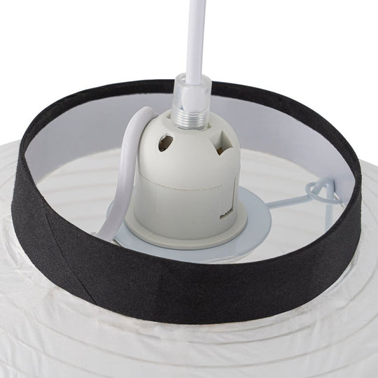 Pendantlightie - Contemporary 1 - Light Pleated Lantern Style Paper Pendant Light - Pendants - B -