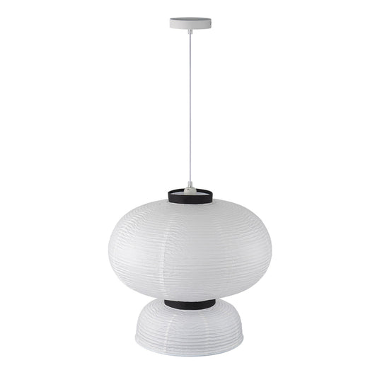 Pendantlightie - Contemporary 1 - Light Pleated Lantern Style Paper Pendant Light - Pendants - B -