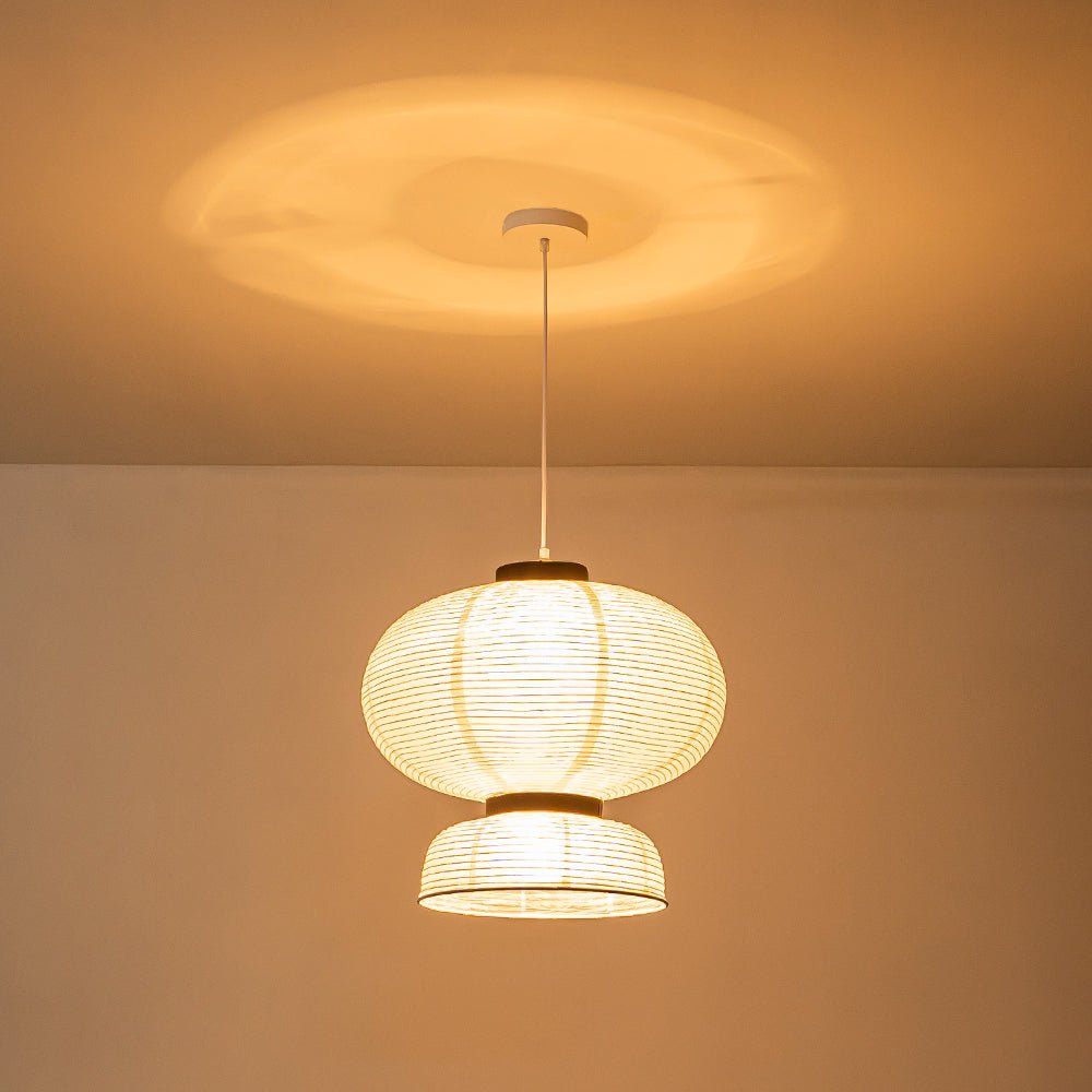 Pendantlightie - Contemporary 1 - Light Pleated Lantern Style Paper Pendant Light - Pendants - B -