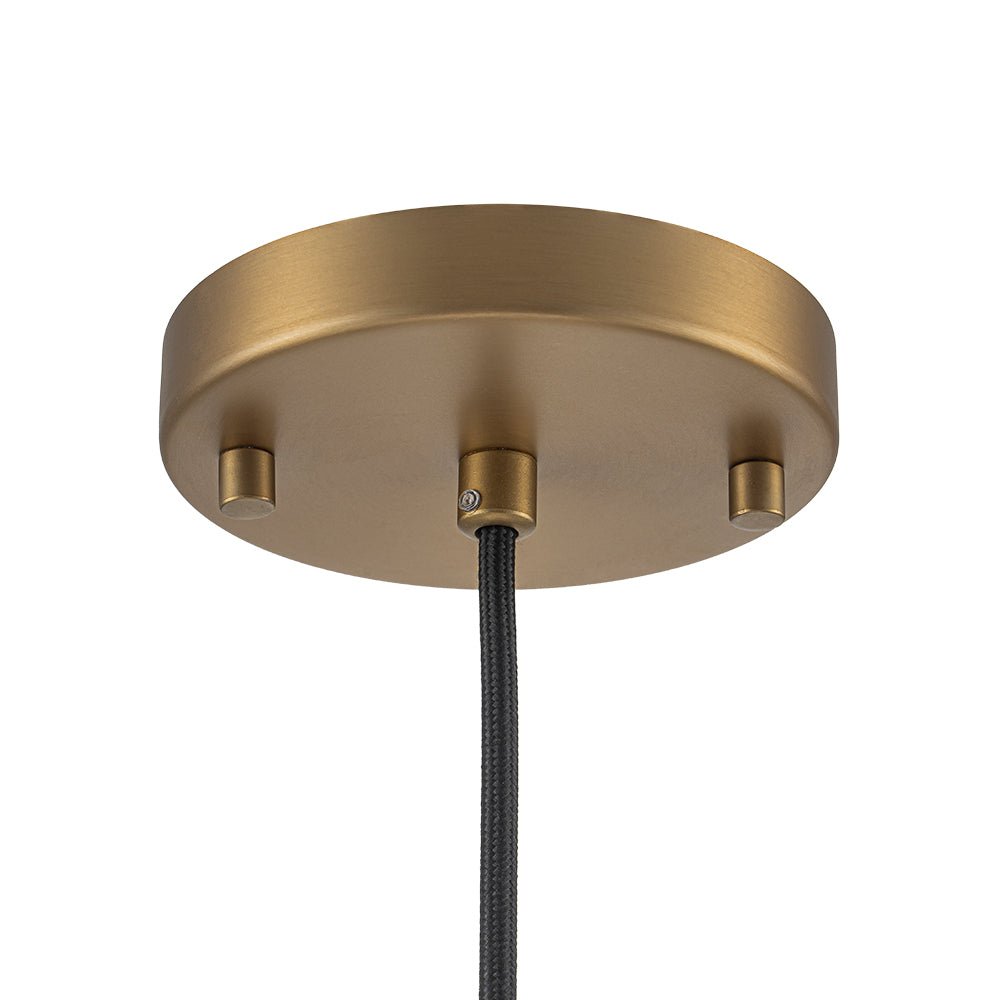 Pendantlightie - Contemporary 1 - Light Seeded Glass Globe Pendant For Dining Table - Pendants - Brass -