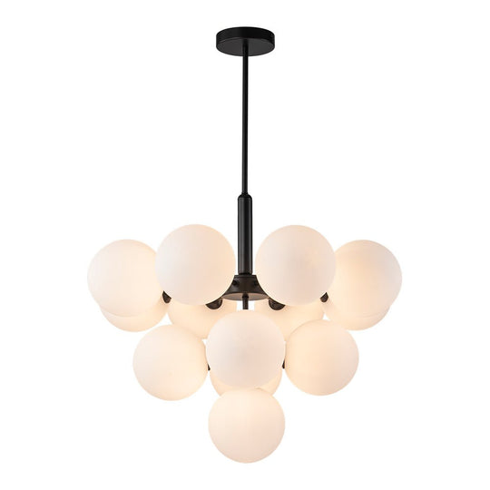 Pendantlightie - Contemporary Glass Bubble Tiered Chandelier - Chandeliers - 5Lt - Brass