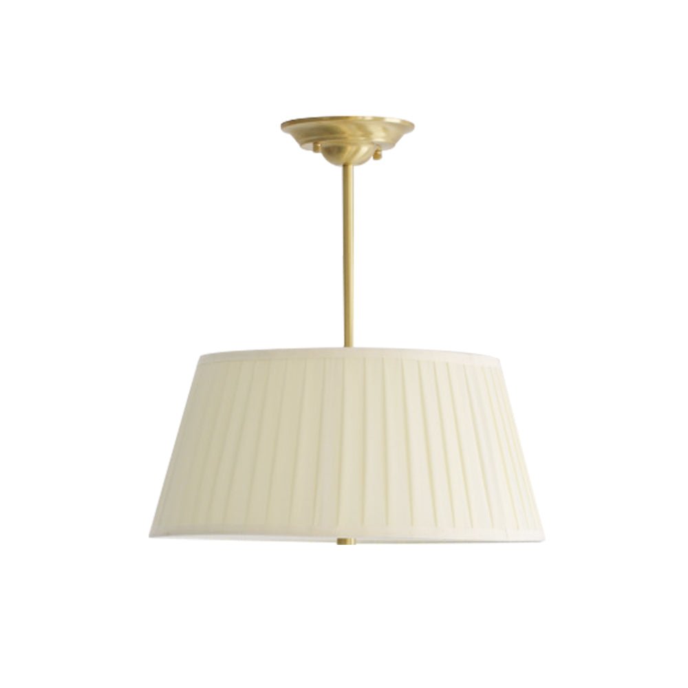 Pendantlightie-Contemporary Pleated Drum Tapered Semi Flush Ceiling Light-Semi Flush Mount-3Lt-