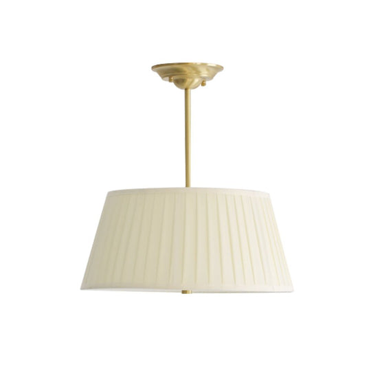 Pendantlightie-Contemporary Pleated Drum Tapered Semi Flush Ceiling Light-Semi Flush Mount-3Lt-