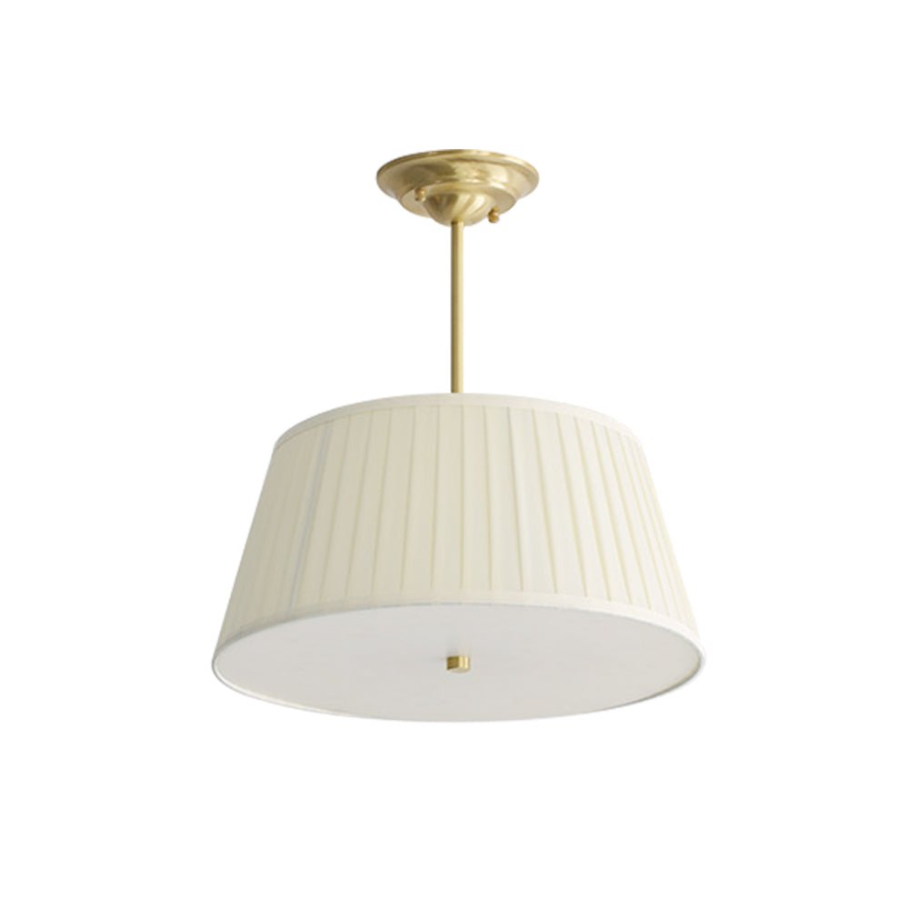 Pendantlightie-Contemporary Pleated Drum Tapered Semi Flush Ceiling Light-Semi Flush Mount-3Lt-