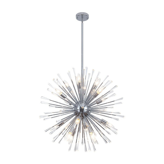 Pendantlightie - Elegant 16 - Light Firework Round Dandelion Crystal Chandelier - Chandeliers - Chrome -