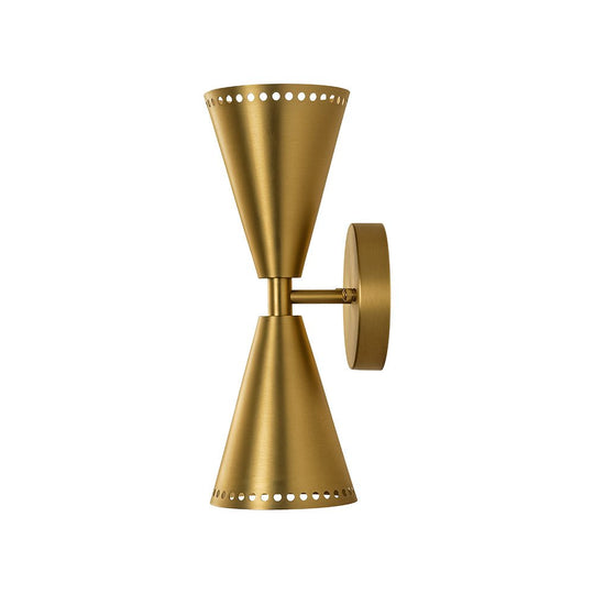 Pendantlightie - Elegant 2 - Light Starry Hourglass Up And Down Cone Wall Light - Wall Light - Nickel -