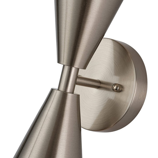 Pendantlightie - Elegant 2 - Light Starry Hourglass Up And Down Cone Wall Light - Wall Light - Nickel -