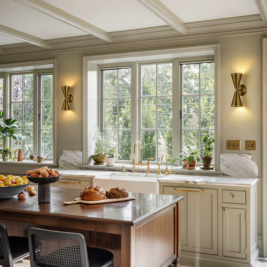 Pendantlightie - Elegant 2 - Light Starry Hourglass Up And Down Cone Wall Light - Wall Light - Nickel -