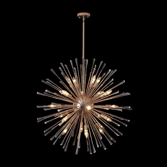 Pendantlightie - Elegant Firework Round Dandelion Crystal Chandelier - Chandeliers - Chrome - 20Lt