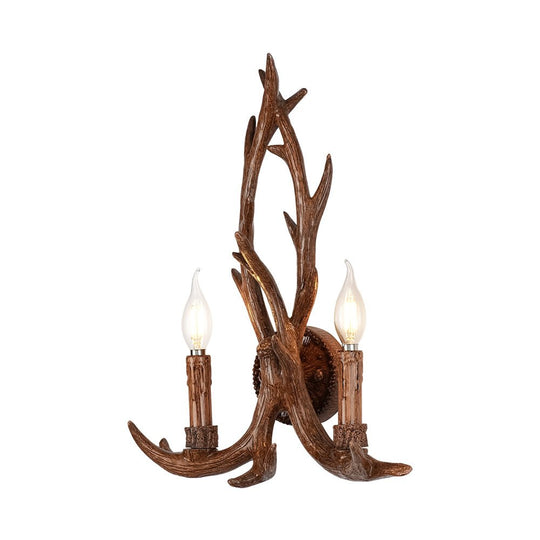 Pendantlightie - Farmhouse 2 - Light Antler Shaped Deer Horn Wall Light - Wall Light - White -
