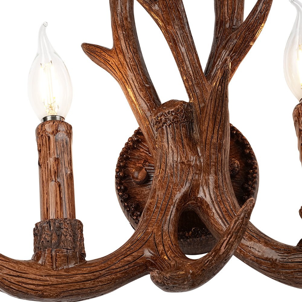 Pendantlightie - Farmhouse 2 - Light Antler Shaped Deer Horn Wall Light - Wall Light - White -