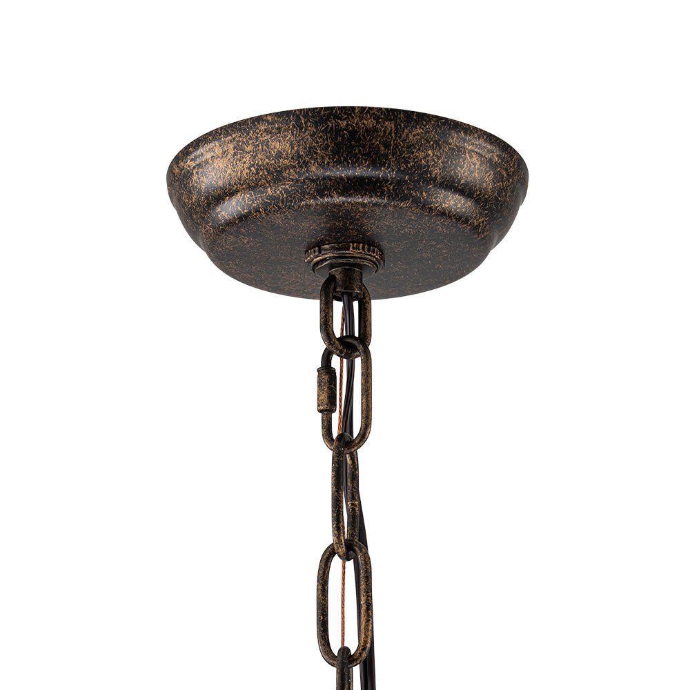 Pendantlightie - Glam 4 - Light Vintage Crystal Accent Square Chandelier - Chandeliers - Antique Bronze -