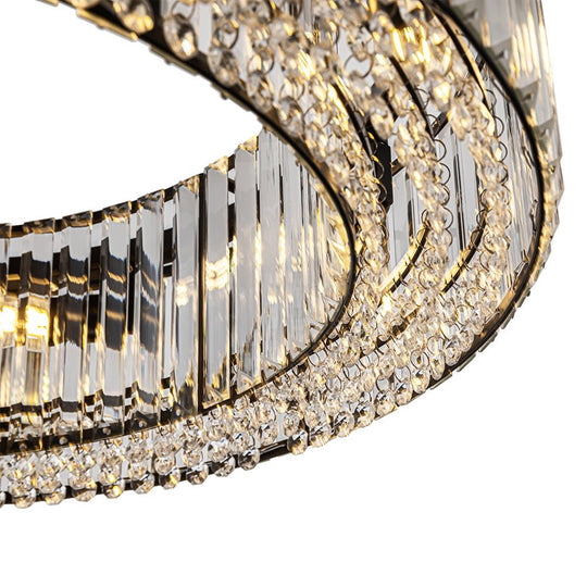 Pendantlightie - Glam Luxury 8 - Light Round Shape Drum Crystal Chandelier - Chandeliers - Chrome -